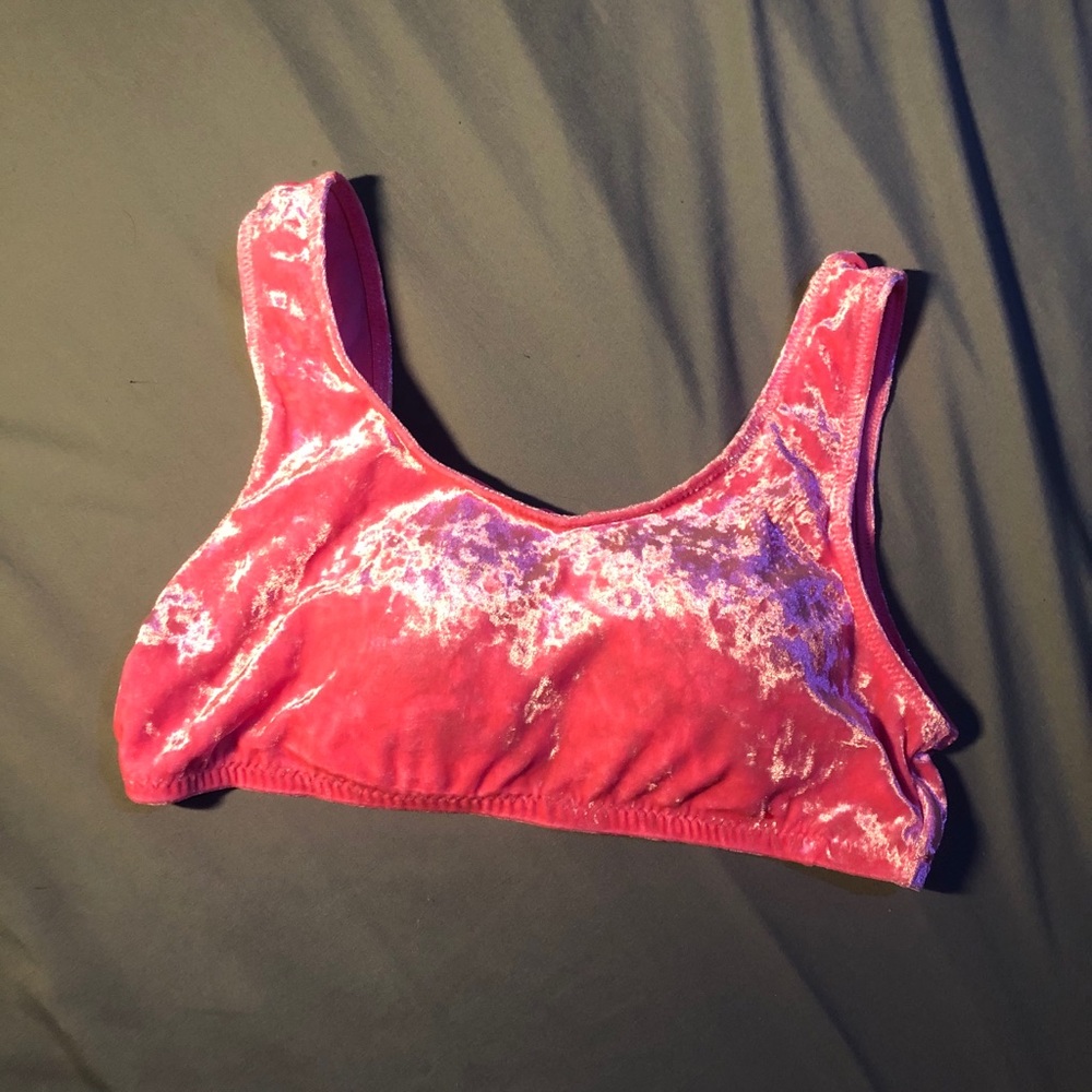 “Birds of Prey” Spirit pink velvet bra-let